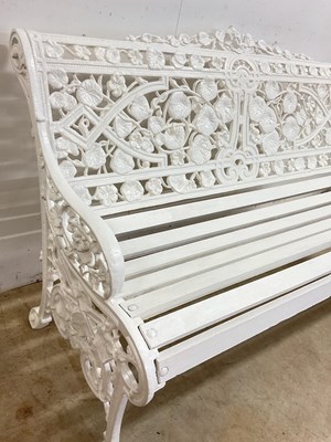 Lot 663 - A Victorian style white painted cast iron...