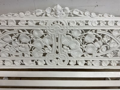 Lot 663 - A Victorian style white painted cast iron...