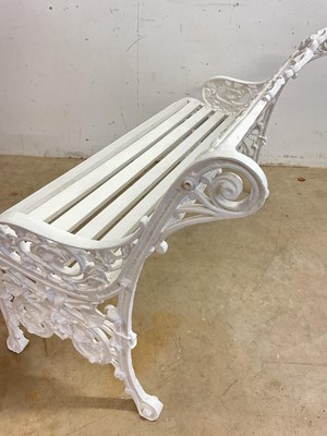 Lot 663 - A Victorian style white painted cast iron...