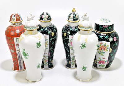 Lot 457 - HEREND; six pieces of porcelain