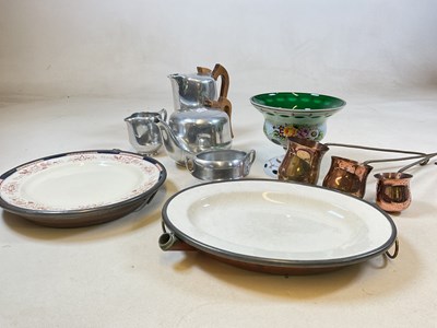 Lot 410 - An assorted lot, comprising three copper toddy...