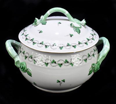 Lot 470 - HEREND; a twin handled tureen and cover