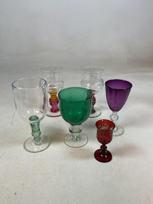 Lot 296 - A collection of glasses including hand blown...