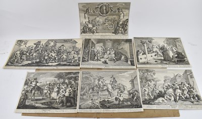 Lot 690 - Eight 18th/19th century Hogarth black and...