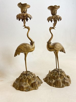 Lot 208 - ABBOTT BROTHERS; a pair of 19th century brass...