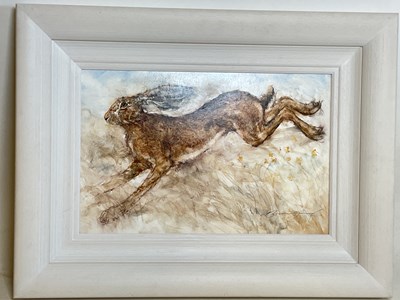 Lot 391 - GARY BENFIELD; oil on board, 'Leaps And Bounds'...