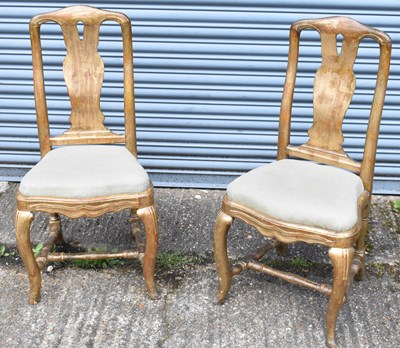 Lot 76 - A pair of 19th century later painted and gilt...