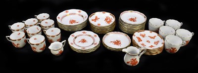 Lot 442 - HEREND; a collection of hand painted porcelain teaware