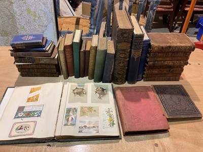 Lot 332 - A quantity of vintage books, also a scrap...