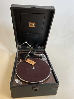 Lot 301 - HMV; a portable gramaphone in very good...