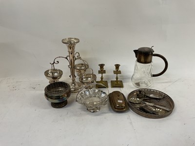 Lot 725 - A mixed lot of plated items including large...