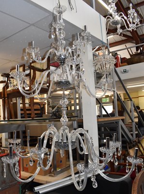 Lot 157 - A huge and impressive three tier chandelier,...