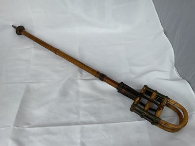 Lot 97 - A vintage bamboo shooting stick