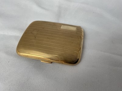 Lot 478 - A George V Art Deco 9ct yellow gold cigarette...