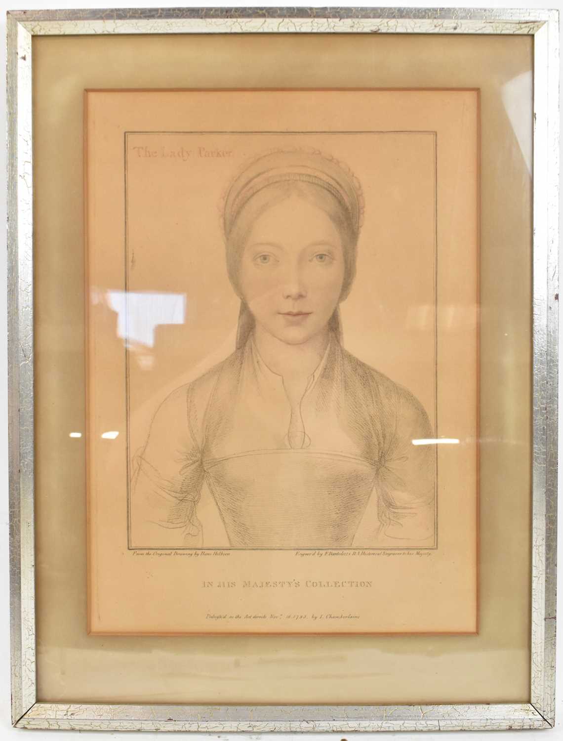 Lot 708 - F BARTOLOZZI; a framed engraving 'The Lady...