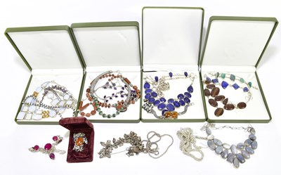 Lot 388 - A large collection of sterling silver white...