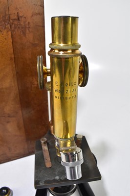 Lot 219 - E. LEITZ WETZLAR; a cased microscope