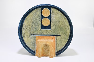 Lot 330 - SUE LOWE FOR TROIKA POTTERY; a large wheel...