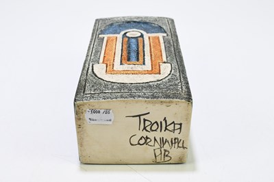 Lot 345 - ALISON BRIGDEN FOR TROIKA POTTERY; a brick...