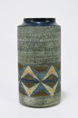 Lot 391 - SIMONE KILBURN FOR TROIKA POTTERY; a cylinder...