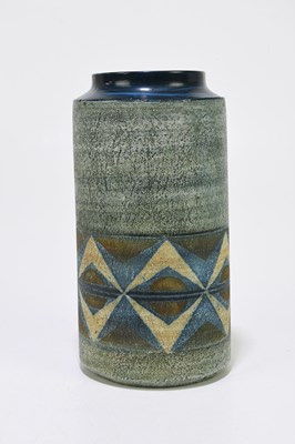 Lot 391 - SIMONE KILBURN FOR TROIKA POTTERY; a cylinder...