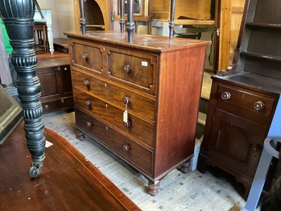 Lot 12 - A 19th century mahogany chest of four drawers,...