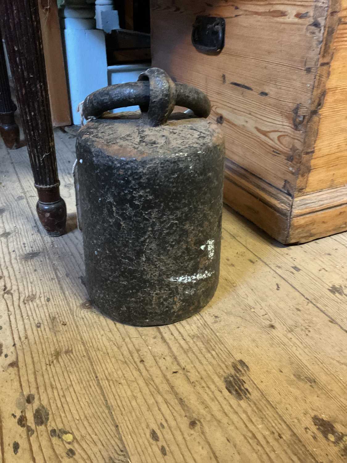 Lot 21 - A cast iron 56lb weight.