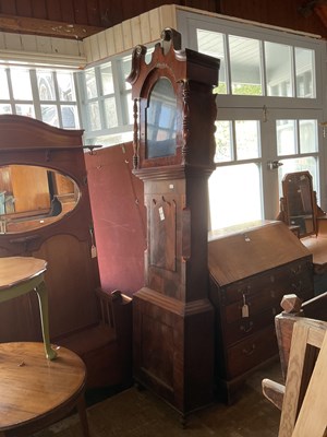 Lot 44 - A 19th century inlaid mahogany longcase clock...