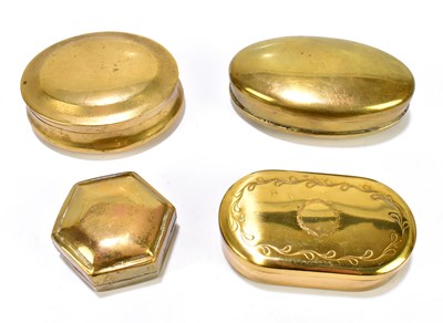 Lot 45 - Two Georgian brass snuff boxes