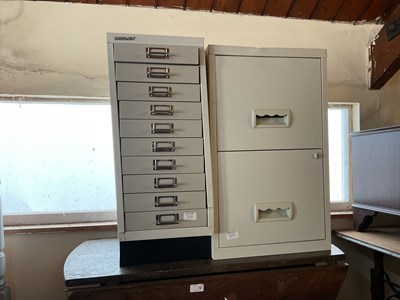 Lot 75 - Two metal filing cabinets, including a Bisley...