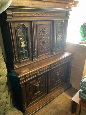 Lot 81 - A 19th century Continental carved oak...