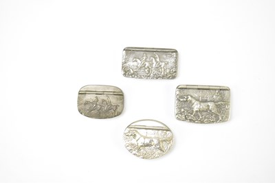 Lot 51 - Three 19th century pewter snuff boxes