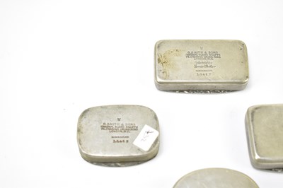 Lot 51 - Three 19th century pewter snuff boxes