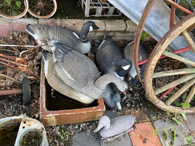 Lot 107 - A selection of assorted decoy geese and ducks,...