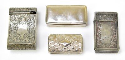 Lot 52 - Two 19th century pewter snuff boxes