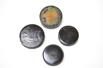 Lot 9 - Four 19th century hand painted snuff boxes