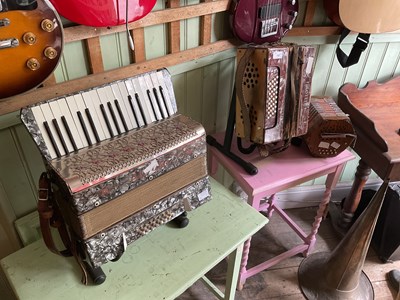 Lot 151 - Two piano accordions, including an Firotti...