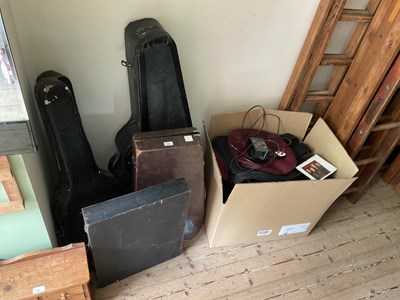 Lot 163 - A collection of instrument cases/bags, hard...