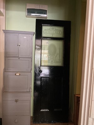 Lot 168 - A painted Victorian public house door with...