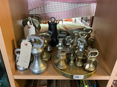 Lot 180 - A collection of Victorian and later weights,...