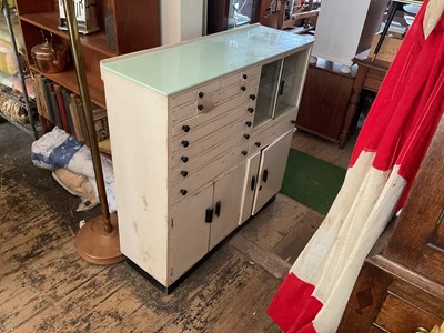 Lot 184 - A vintage white painted dentist's cabinet,...