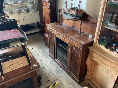 Lot 188 - A Victorian rosewood chiffonier, the...