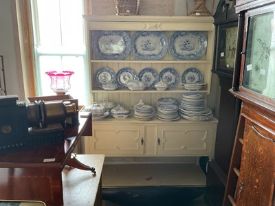 Lot 194 - A 19th century white painted dresser with...