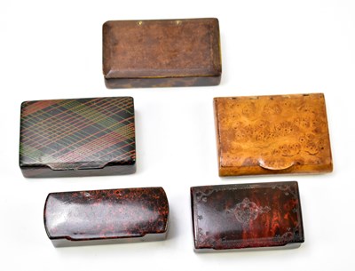 Lot 42 - A collection of 19th century and later snuff boxes