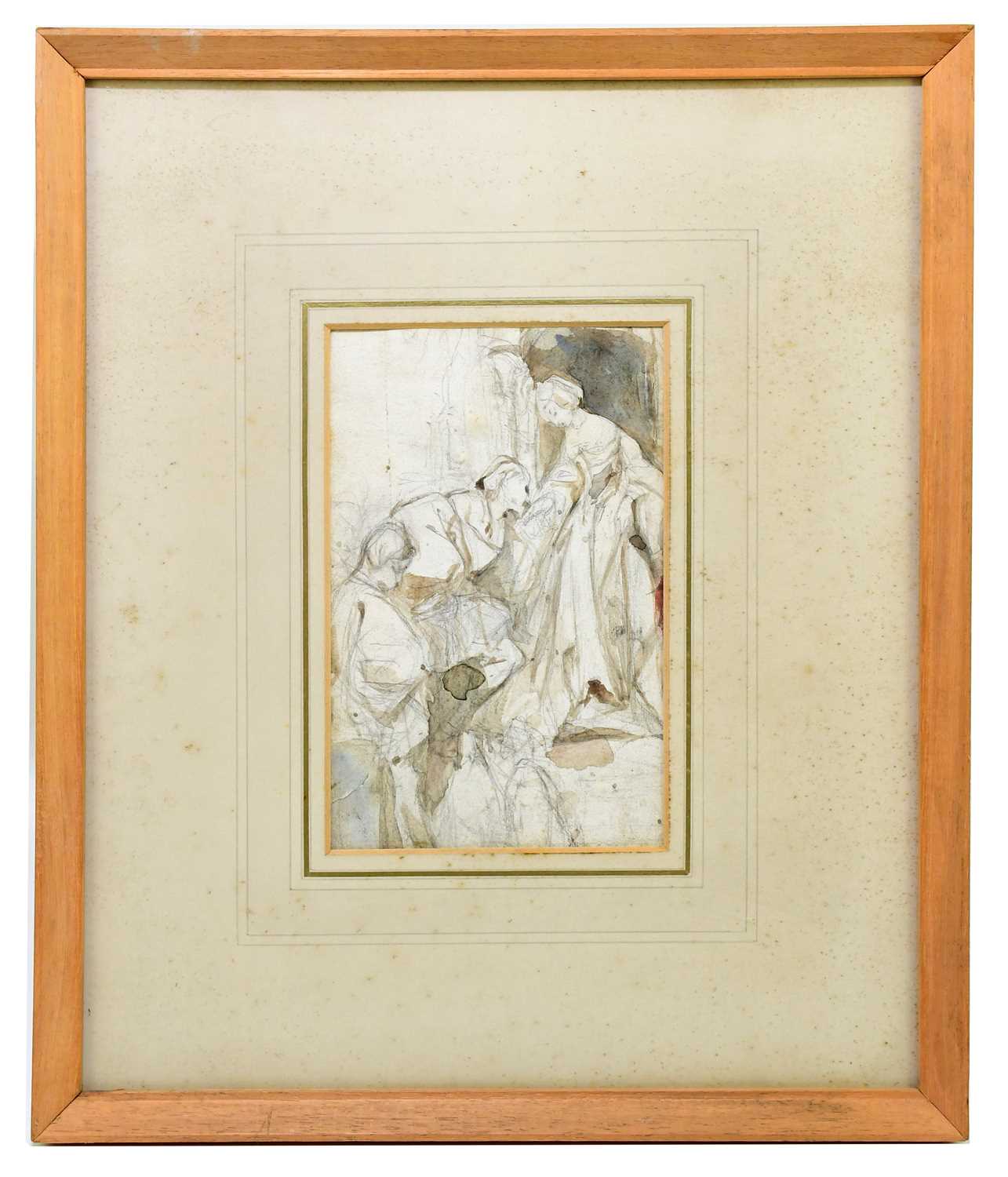 Lot 1576 - ALFRED ELMORE (1815-1851); watercolour,