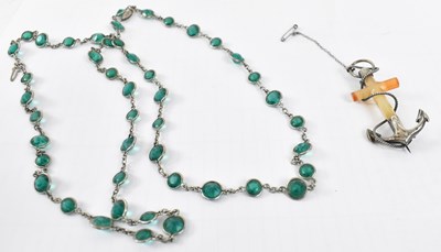 Lot 939 - A sterling silver necklace set with approx...