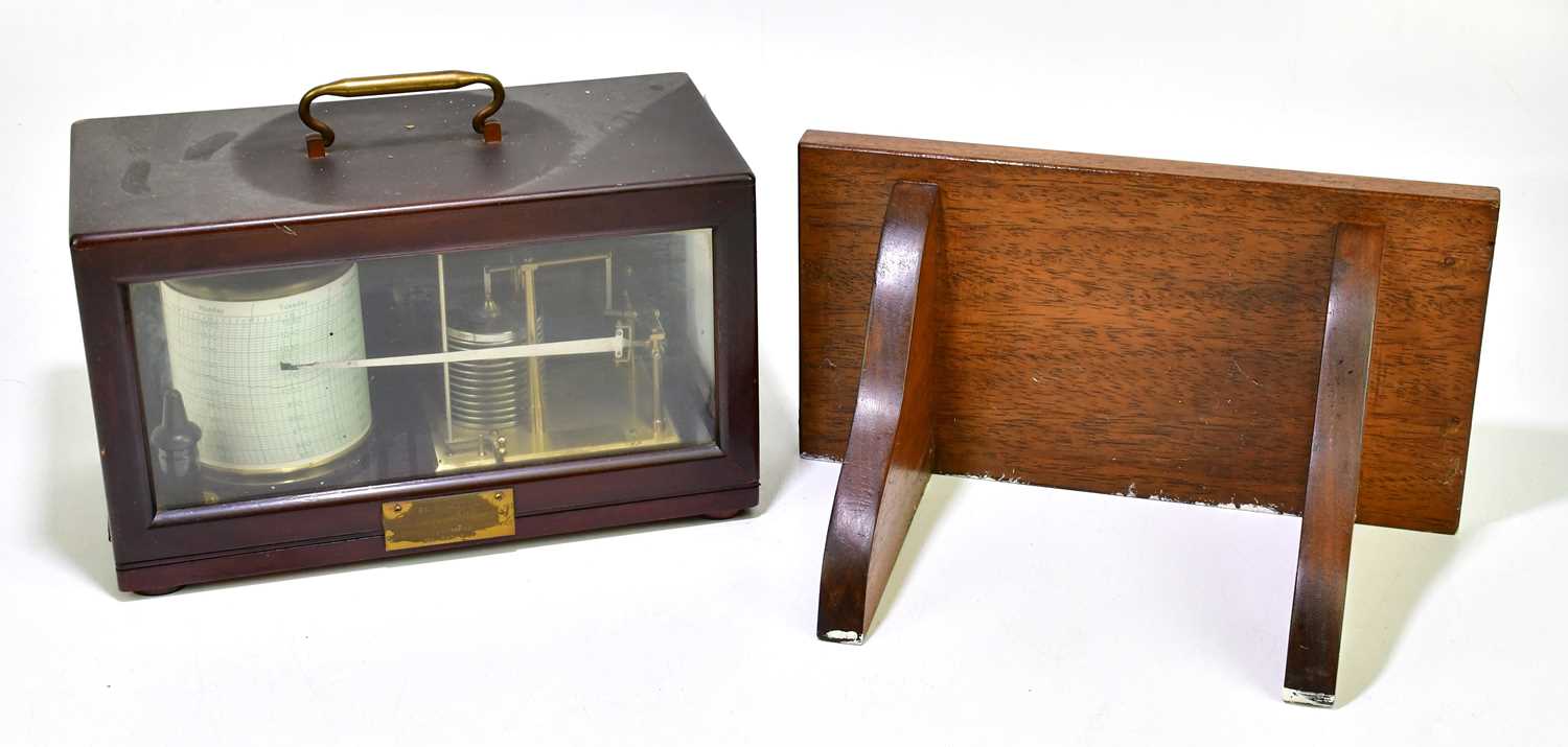 Lot 1127 - A cased barograph with applied presentation...