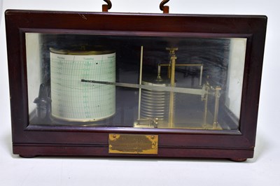 Lot 1127 - A cased barograph with applied presentation...