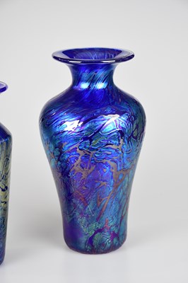 Lot 437 - GOZO GLASS; two contemporary Art Glass vases...