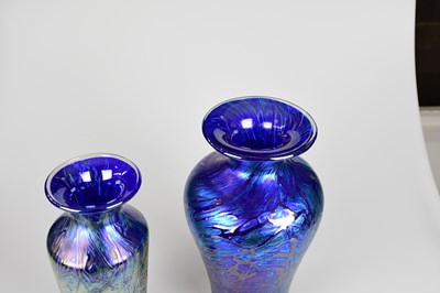 Lot 437 - GOZO GLASS; two contemporary Art Glass vases...